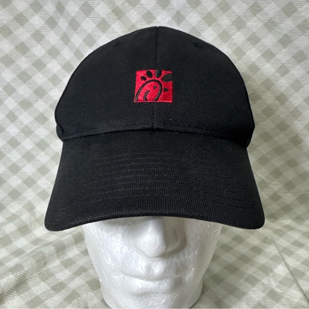 Chic Fil A Employee Team Style Member Hat Cap Polyester Black Strapback Unisex